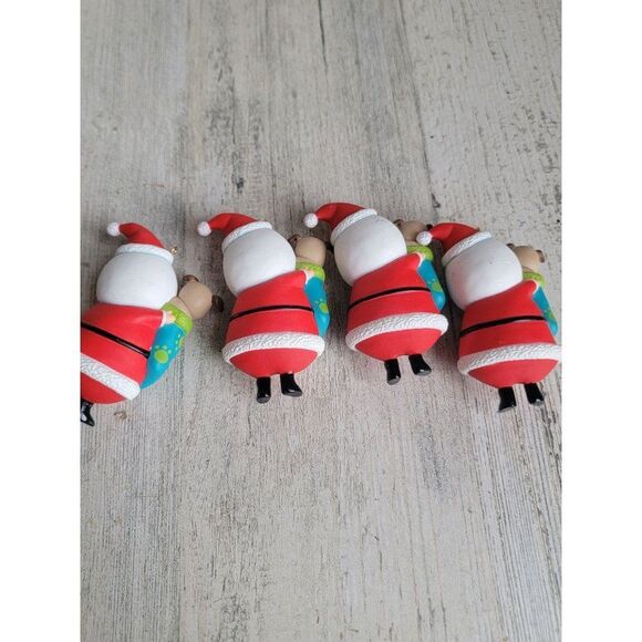 Hallmark 2012 stocking stuffer puppy Santa Claus ornament Xmas set - Picture 8 of 8